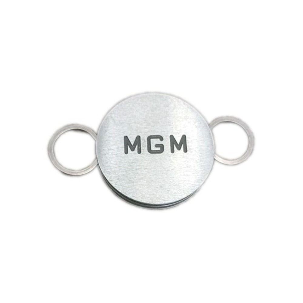 Vintage MGM Keychain Key Clip Brushed Silver Studio Logo 1970s Style Accessory